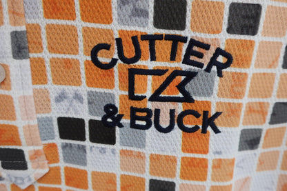 CUTTER&BUCK(カッター＆バック) ポロシャツ オレンジ総柄 メンズ M A-2