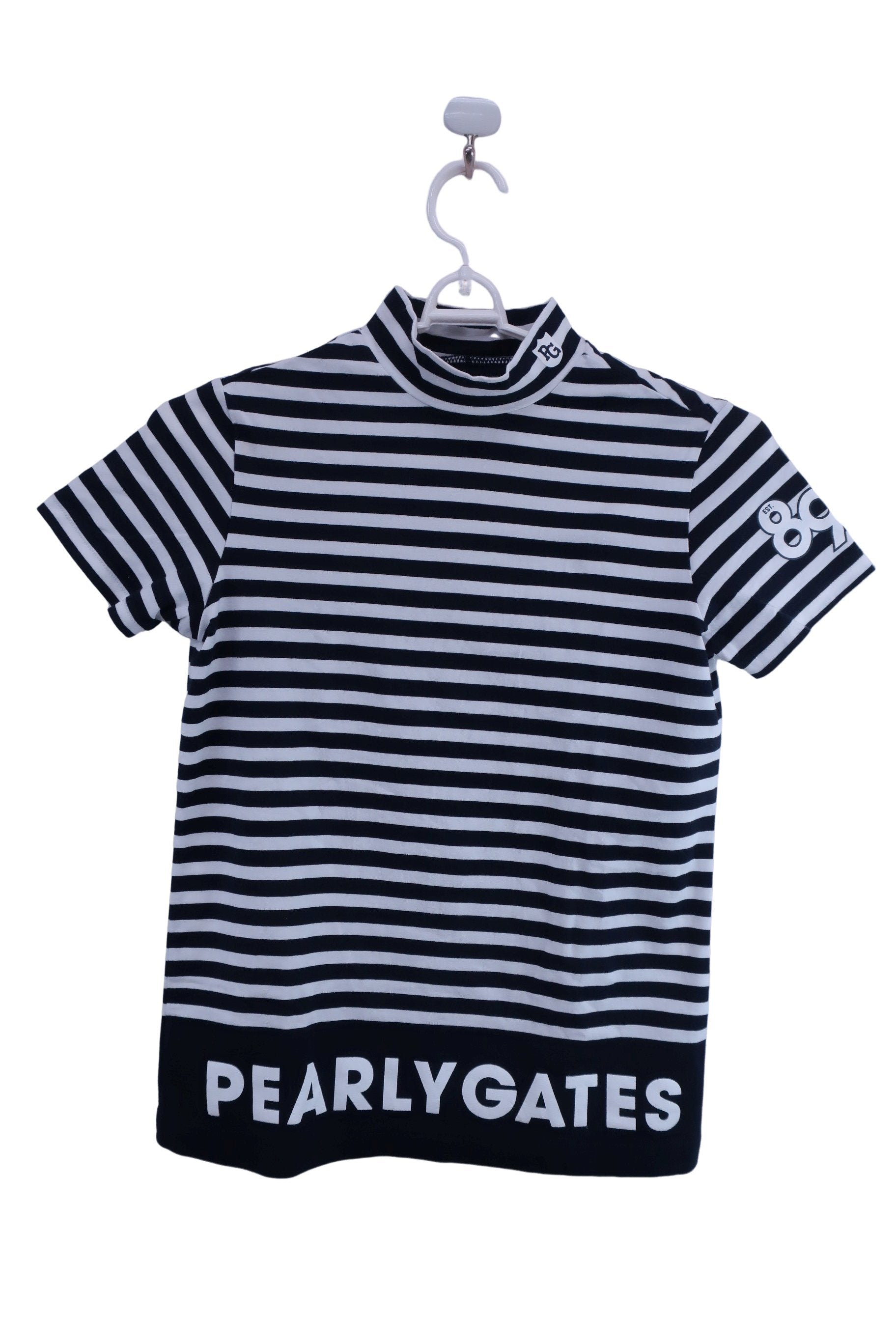 PEARLY GATES(パーリーゲイツ) 半袖モックネックシャツ マリンボーダー レディース 1 055-1167306 A-1