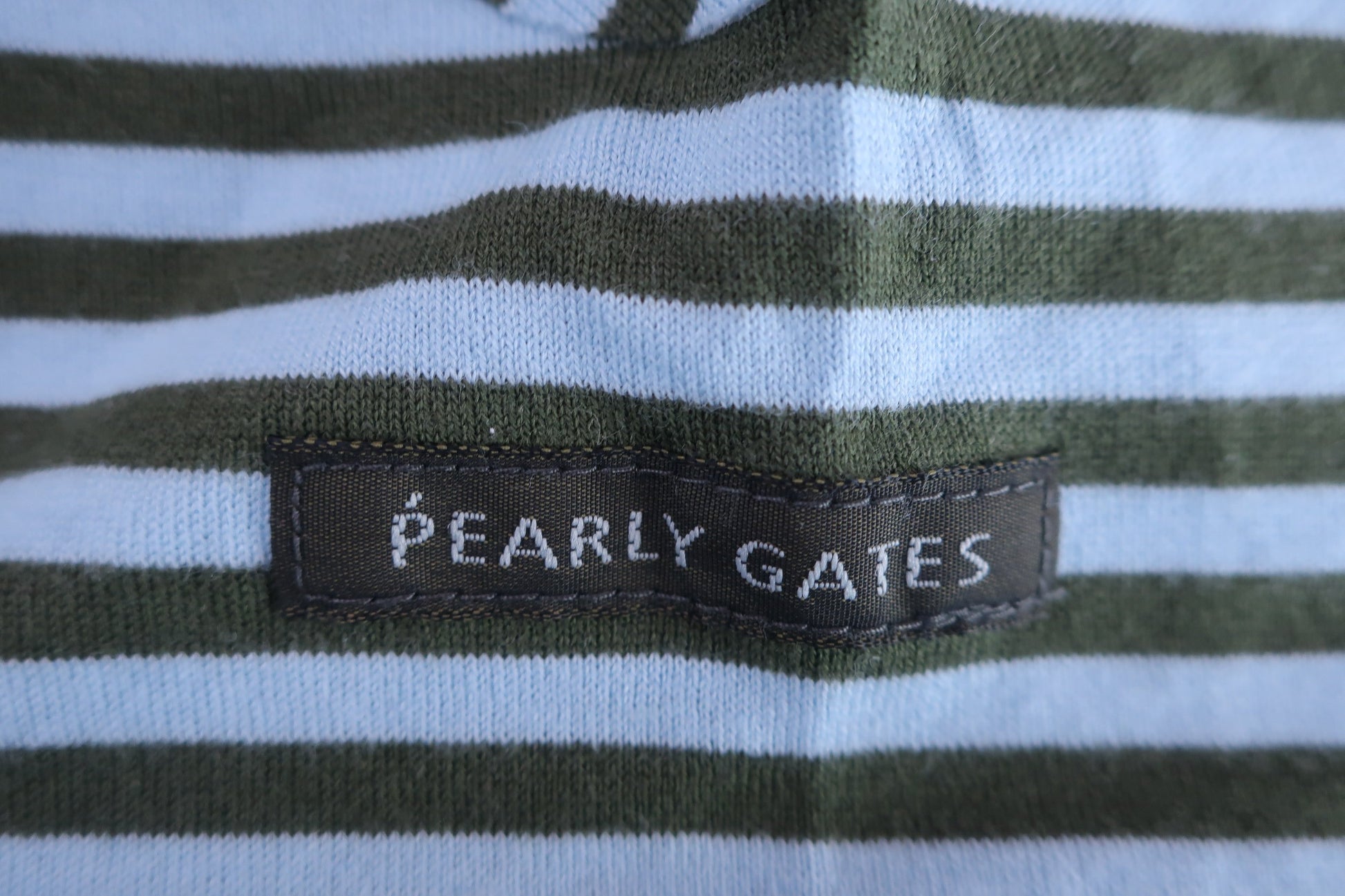 PEARLY GATES(パーリーゲイツ) ポロシャツ 青緑ボーダー メンズ 4 053-160470 A-4