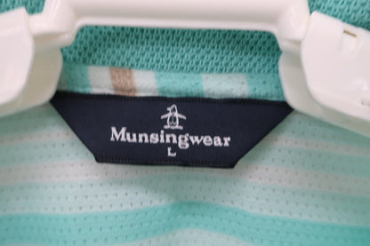 Munsingwear(マンシングウェア) ポロシャツ グリーン系ボーダー メンズ L A-3