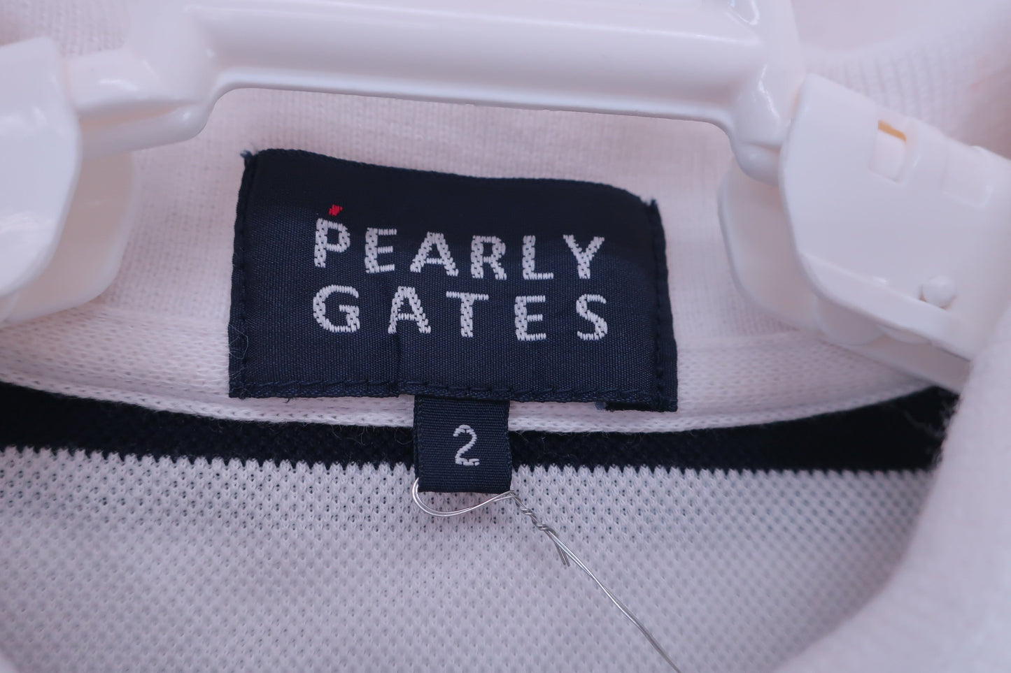 PEARLY GATES(パーリーゲイツ) ポロシャツ 白ネイビーボーダー レディース 2 055-7160596 A-3