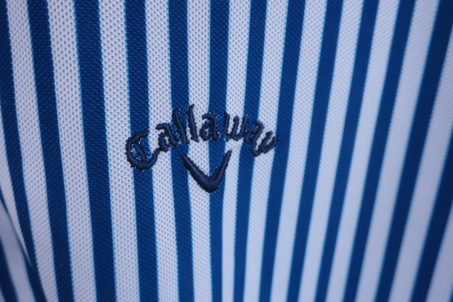 Callaway(キャロウェイ) ポロシャツ 白青ストライプ レディース LL 241-9157712 A-2