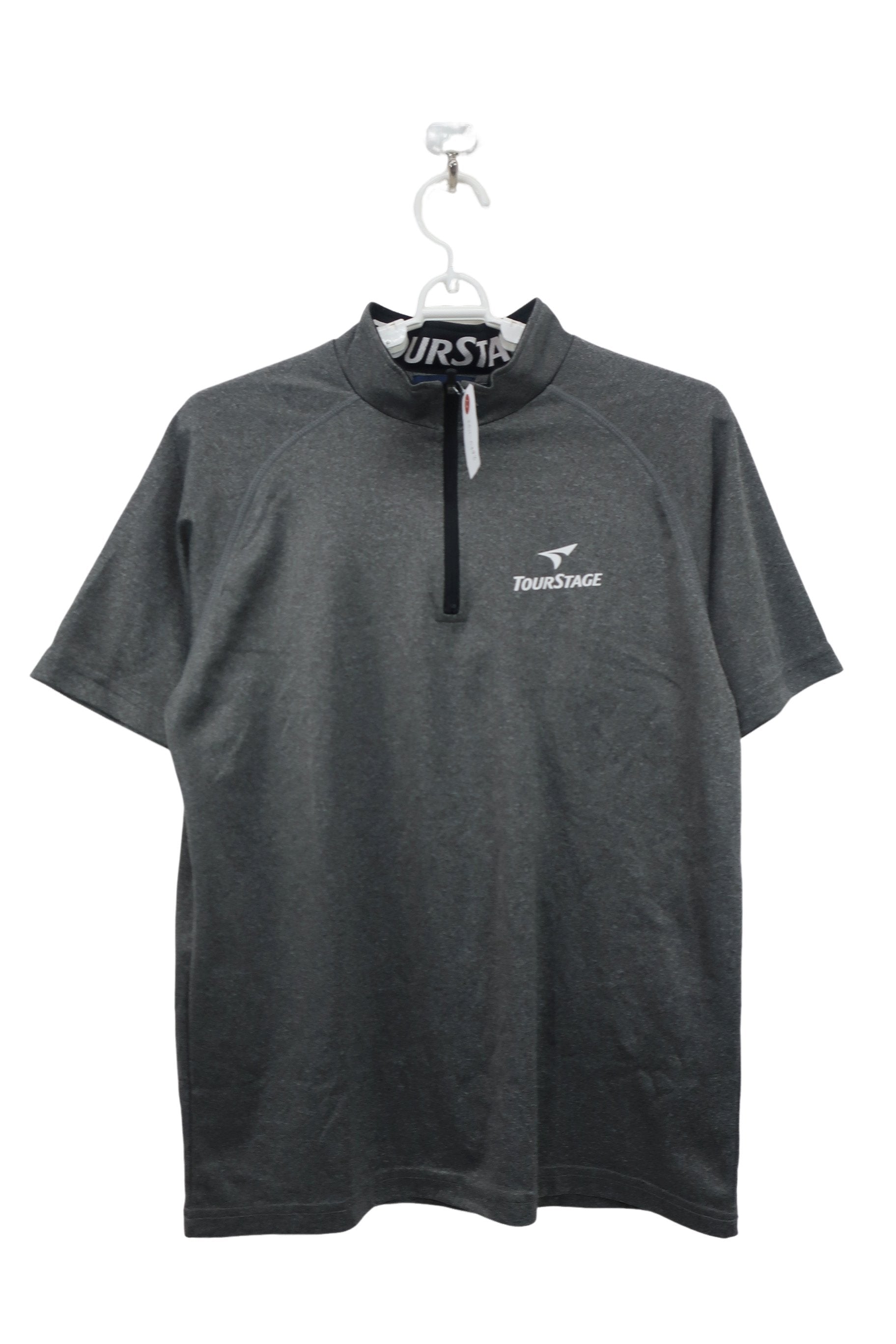 TOURSTAGE(ツアーステージ) 半袖ハーフジップシャツ グレー メンズ M A