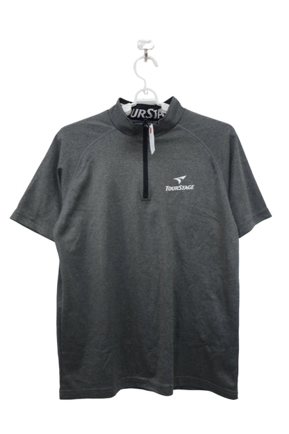 TOURSTAGE(ツアーステージ) 半袖ハーフジップシャツ グレー メンズ M A