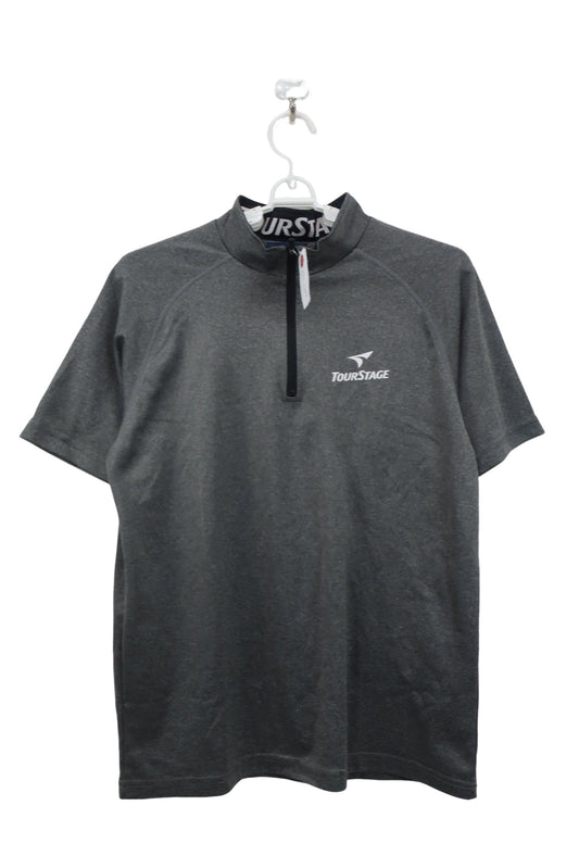 TOURSTAGE(ツアーステージ) 半袖ハーフジップシャツ グレー メンズ M A