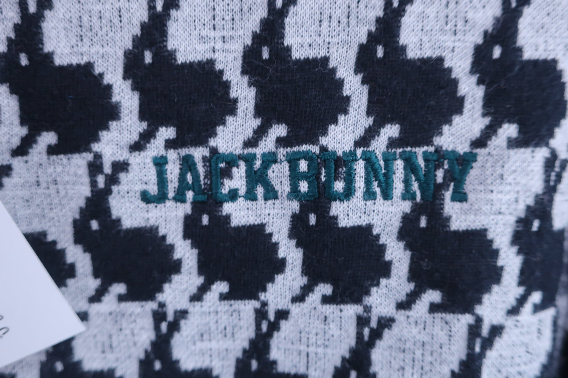 Jack Bunny(ジャックバニー) フルジップジャケット グレー黒ウサギ柄 レディース 1 263-7220008 A-2