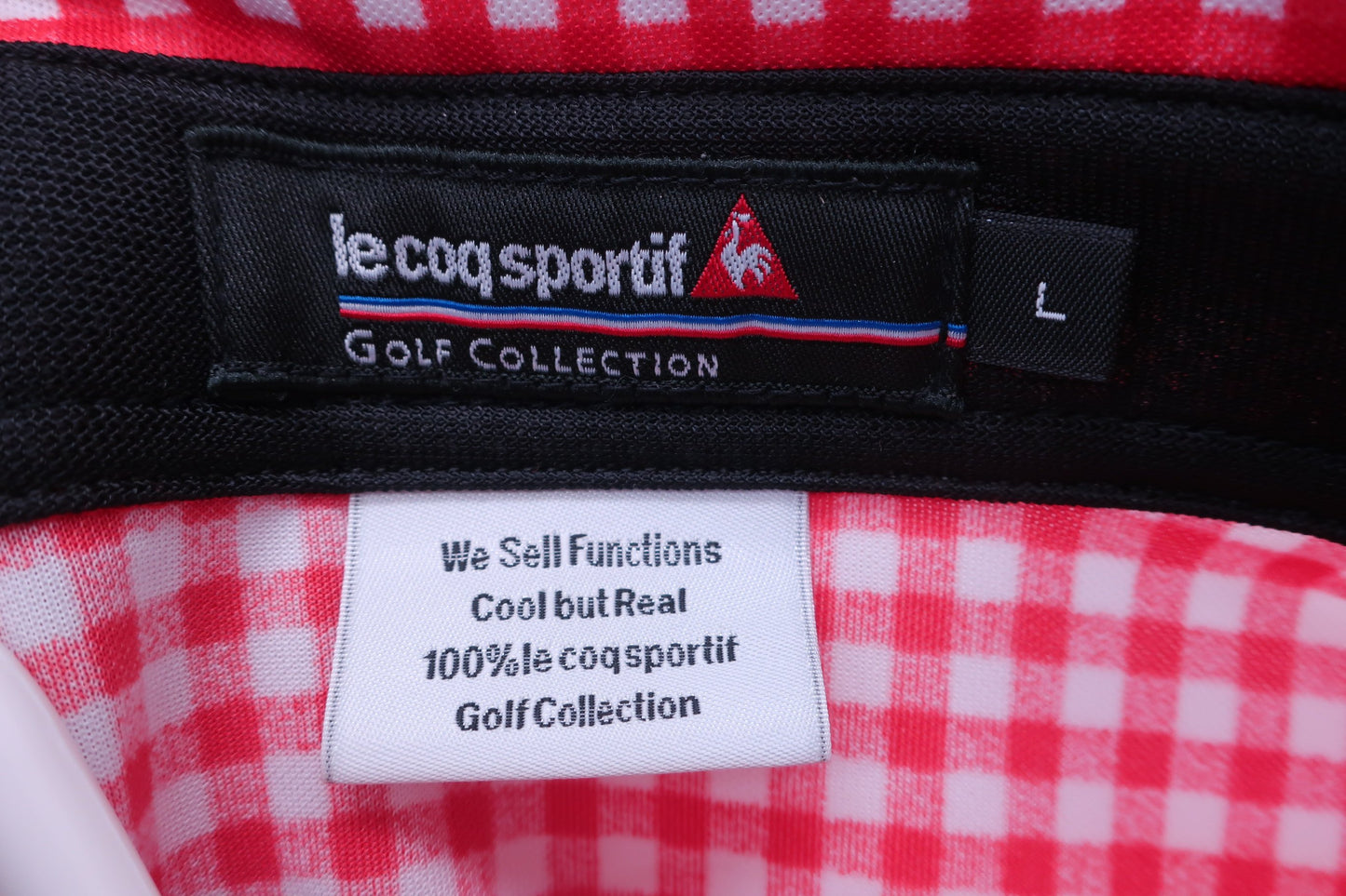 le coq sportif(ルコックスポルティフ) ポロシャツ 赤白チェック メンズ L A-3