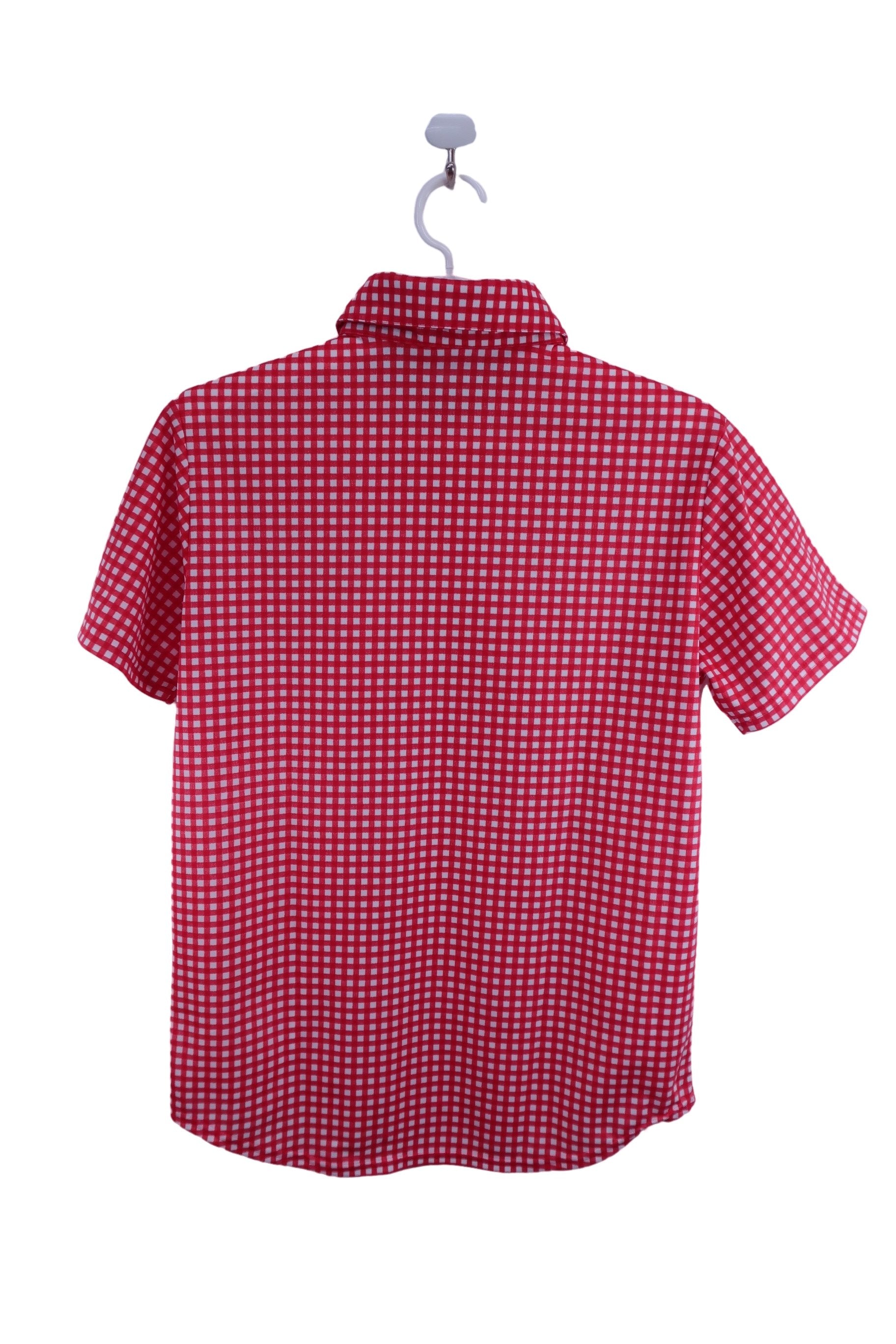 le coq sportif(ルコックスポルティフ) ポロシャツ 赤白チェック メンズ L A-4