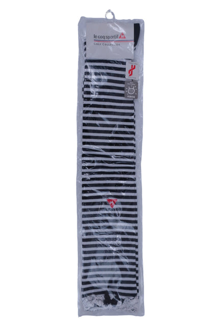le coq sportif(ルコックスポルティフ) ロングソックス 白黒ボーダー レディース 23-24cm N-1