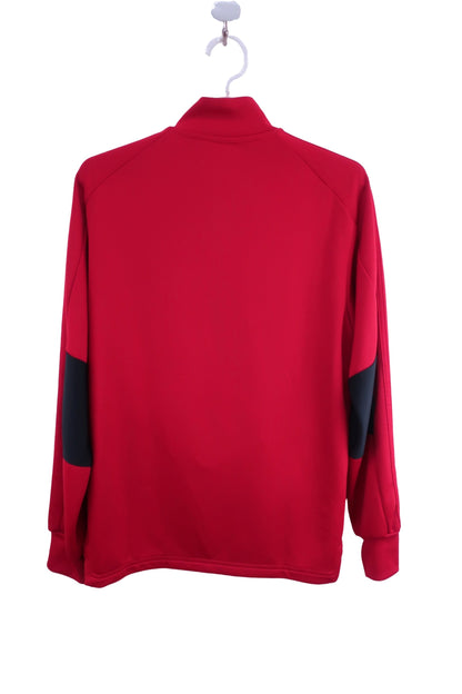 adidas(アディダス) 長袖ハーフジップシャツ 赤 メンズ S A-5