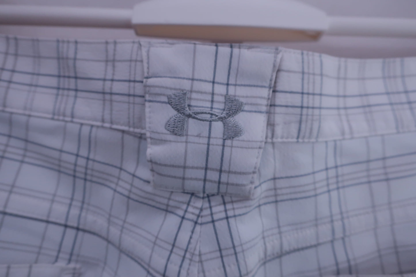 UNDER ARMOUR(アンダーアーマー) ハーフパンツ 白グレーチェック メンズ 36 A-5