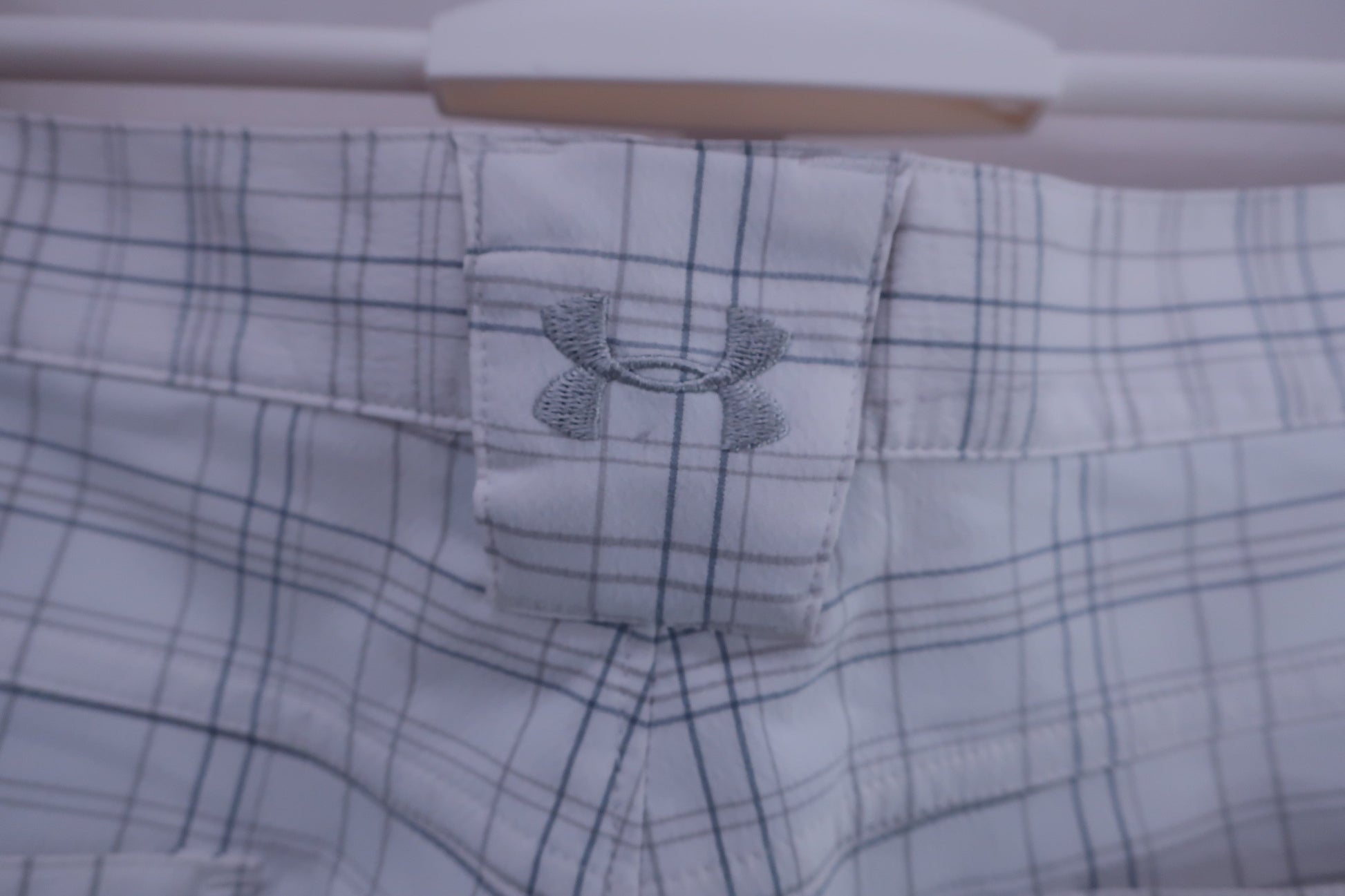 UNDER ARMOUR(アンダーアーマー) ハーフパンツ 白グレーチェック メンズ 36 A-5