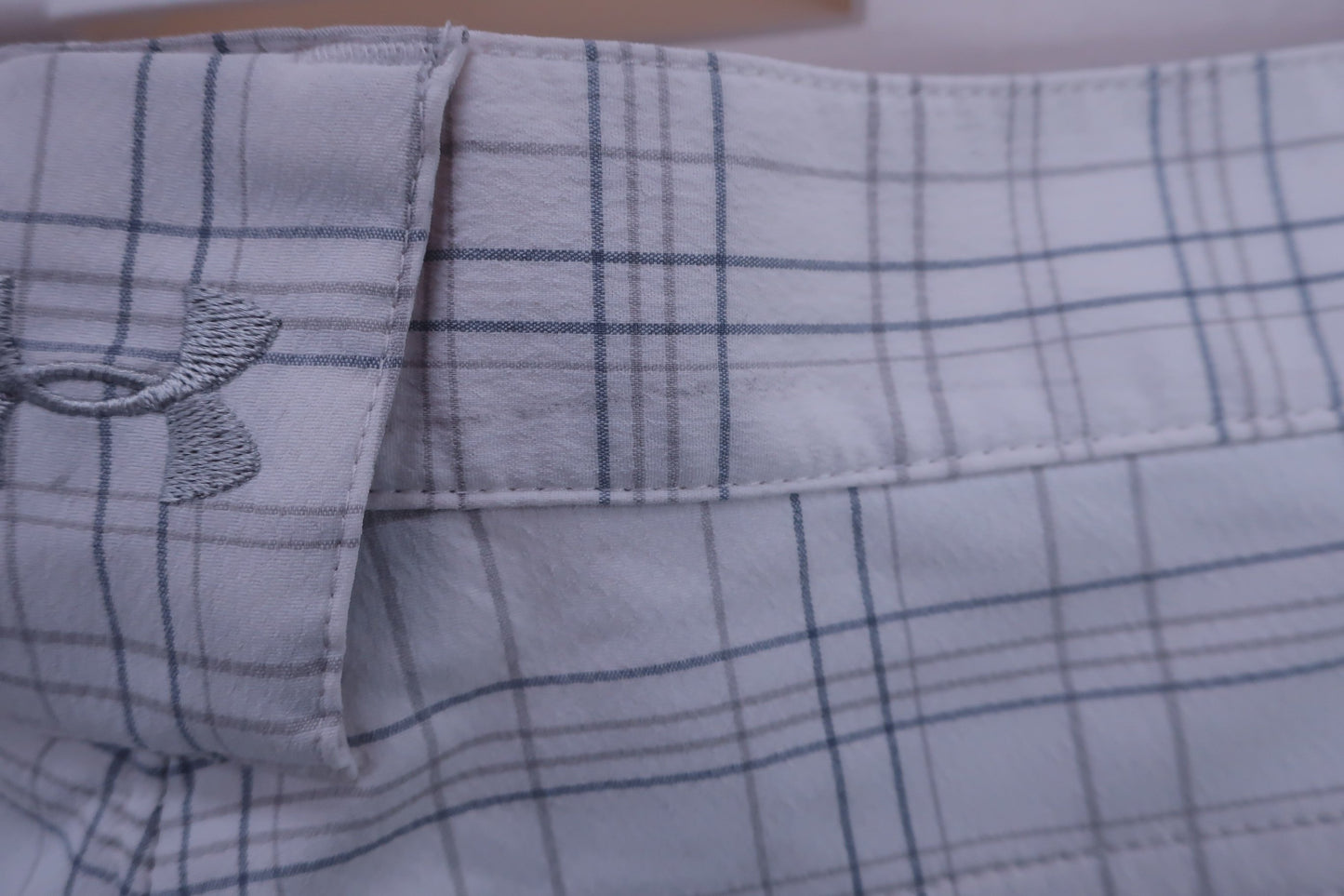 UNDER ARMOUR(アンダーアーマー) ハーフパンツ 白グレーチェック メンズ 36 A-6