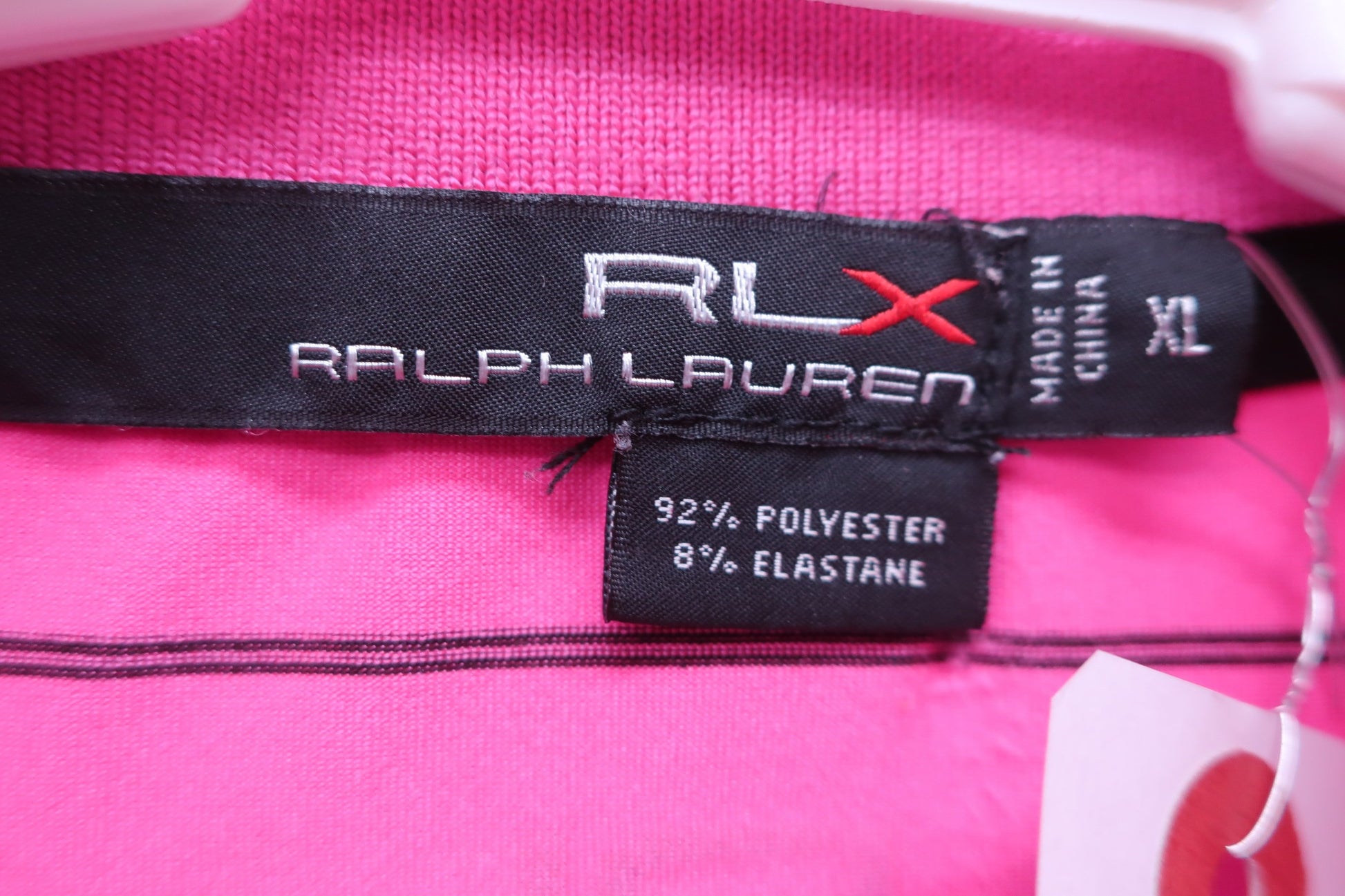 RLX RALPH LAUREN(アールエルエックス) ポロシャツ ピンクボーダー メンズ XL A-3