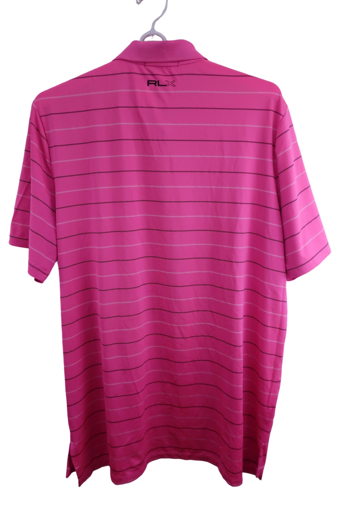 RLX RALPH LAUREN(アールエルエックス) ポロシャツ ピンクボーダー メンズ XL A-4