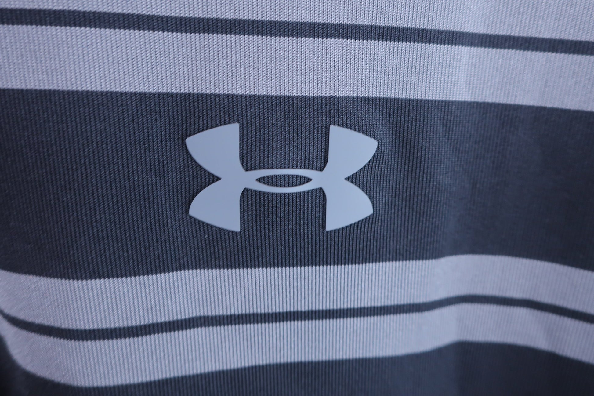 UNDER ARMOUR(アンダーアーマー) ポロシャツ 黒ボーダー メンズ XXL A-2