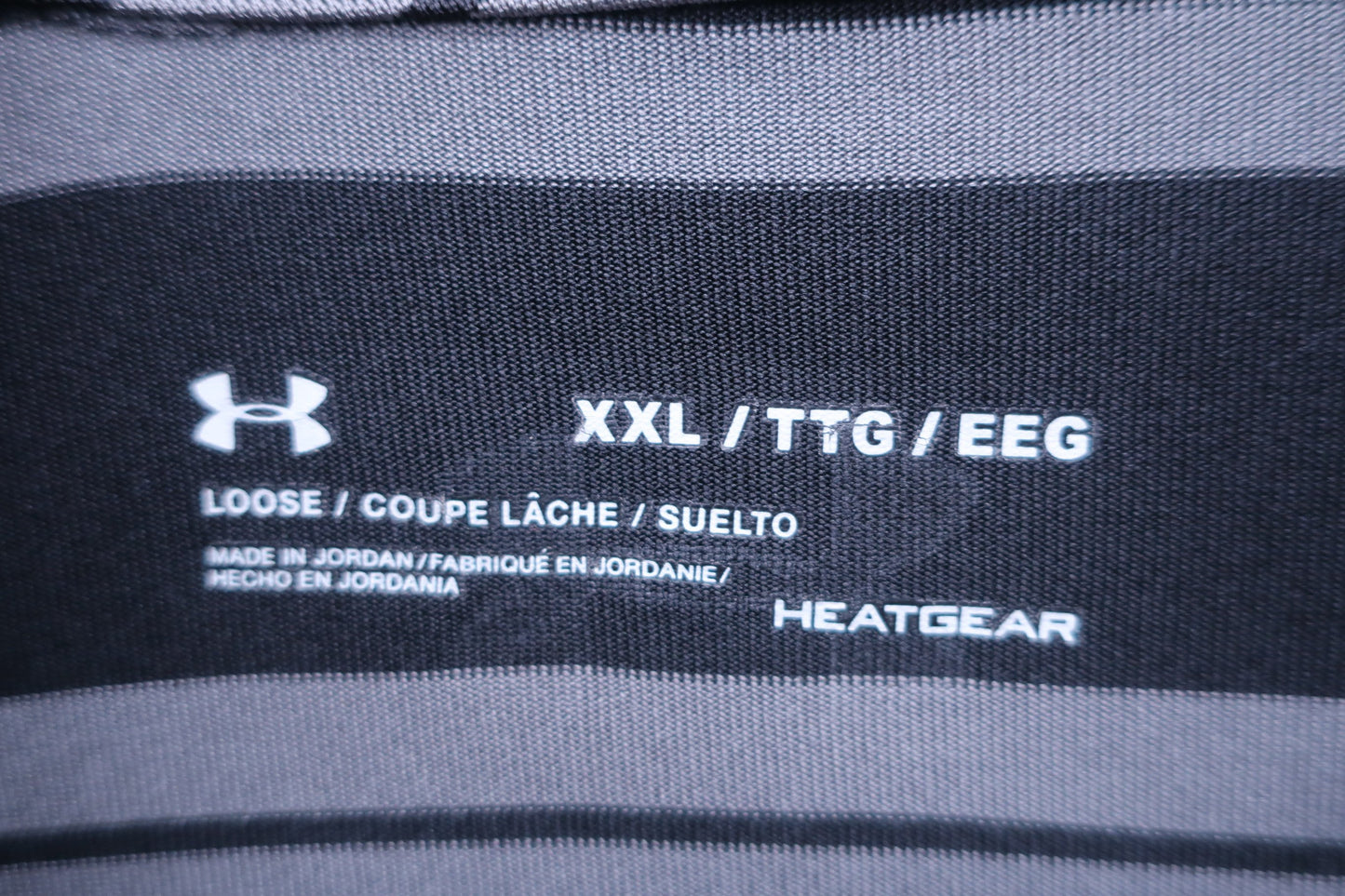 UNDER ARMOUR(アンダーアーマー) ポロシャツ 黒ボーダー メンズ XXL A-3