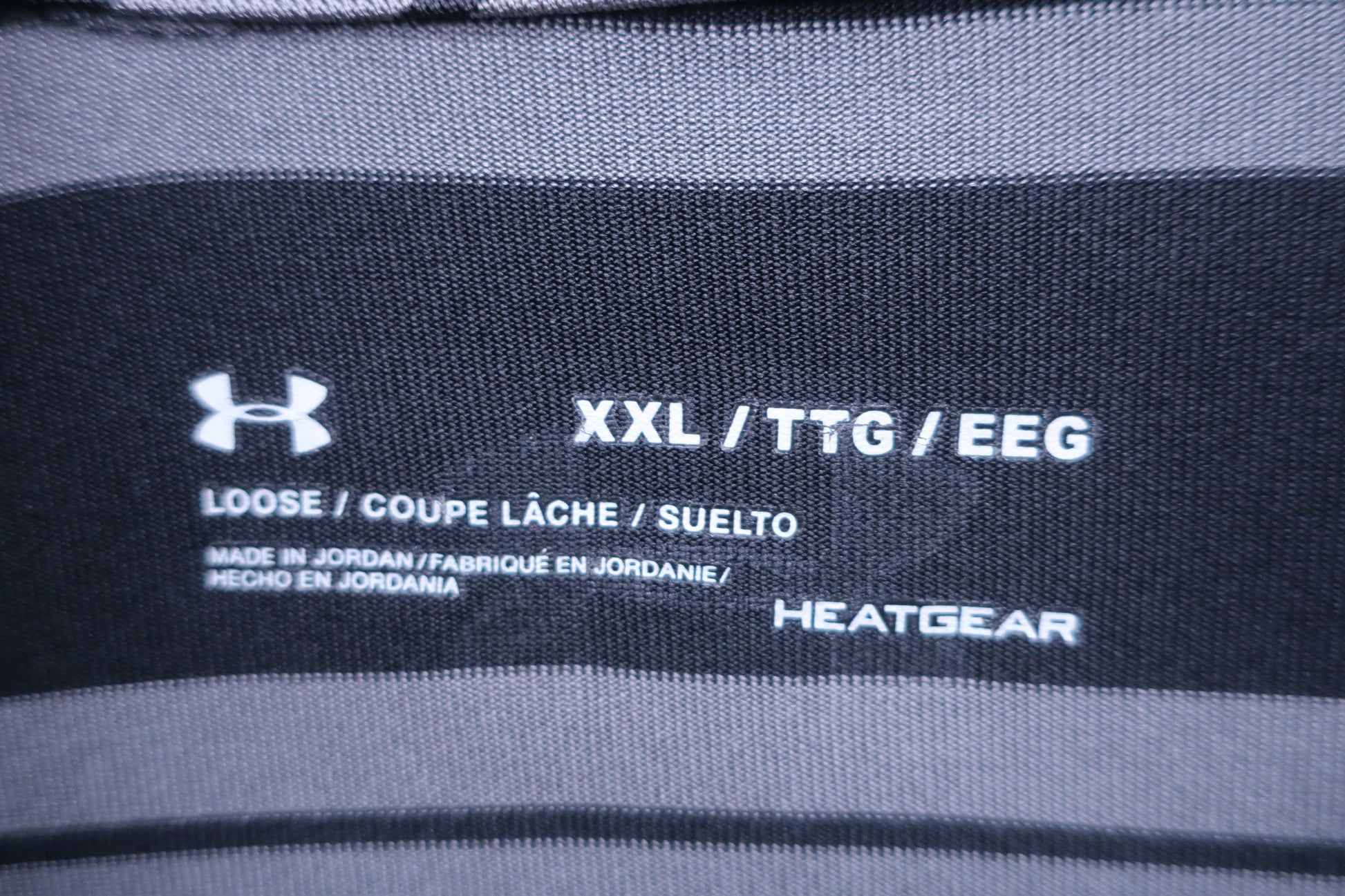 UNDER ARMOUR(アンダーアーマー) ポロシャツ 黒ボーダー メンズ XXL A-3