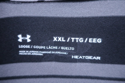 UNDER ARMOUR(アンダーアーマー) ポロシャツ 黒ボーダー メンズ XXL A-3
