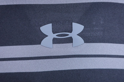 UNDER ARMOUR(アンダーアーマー) ポロシャツ 黒ボーダー メンズ XXL A-5