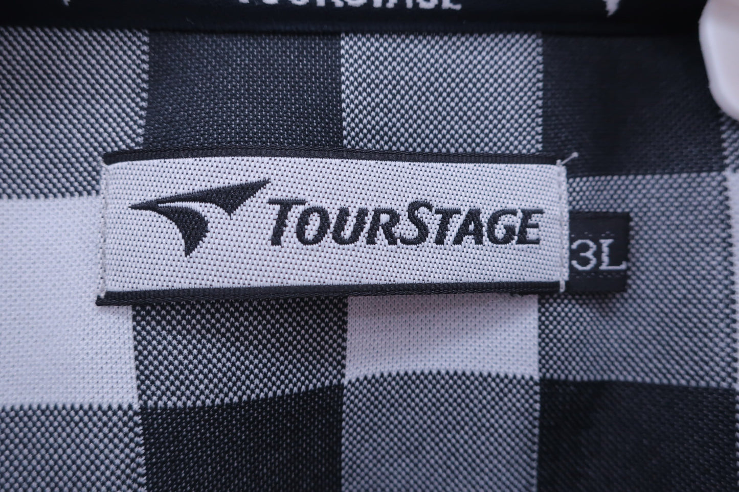 TOURSTAGE(ツアーステージ) ポロシャツ 白黒チェック メンズ 3L A-3