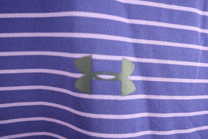 UNDER ARMOUR(アンダーアーマー) ポロシャツ 紫ボーダー メンズ 3XL A-2