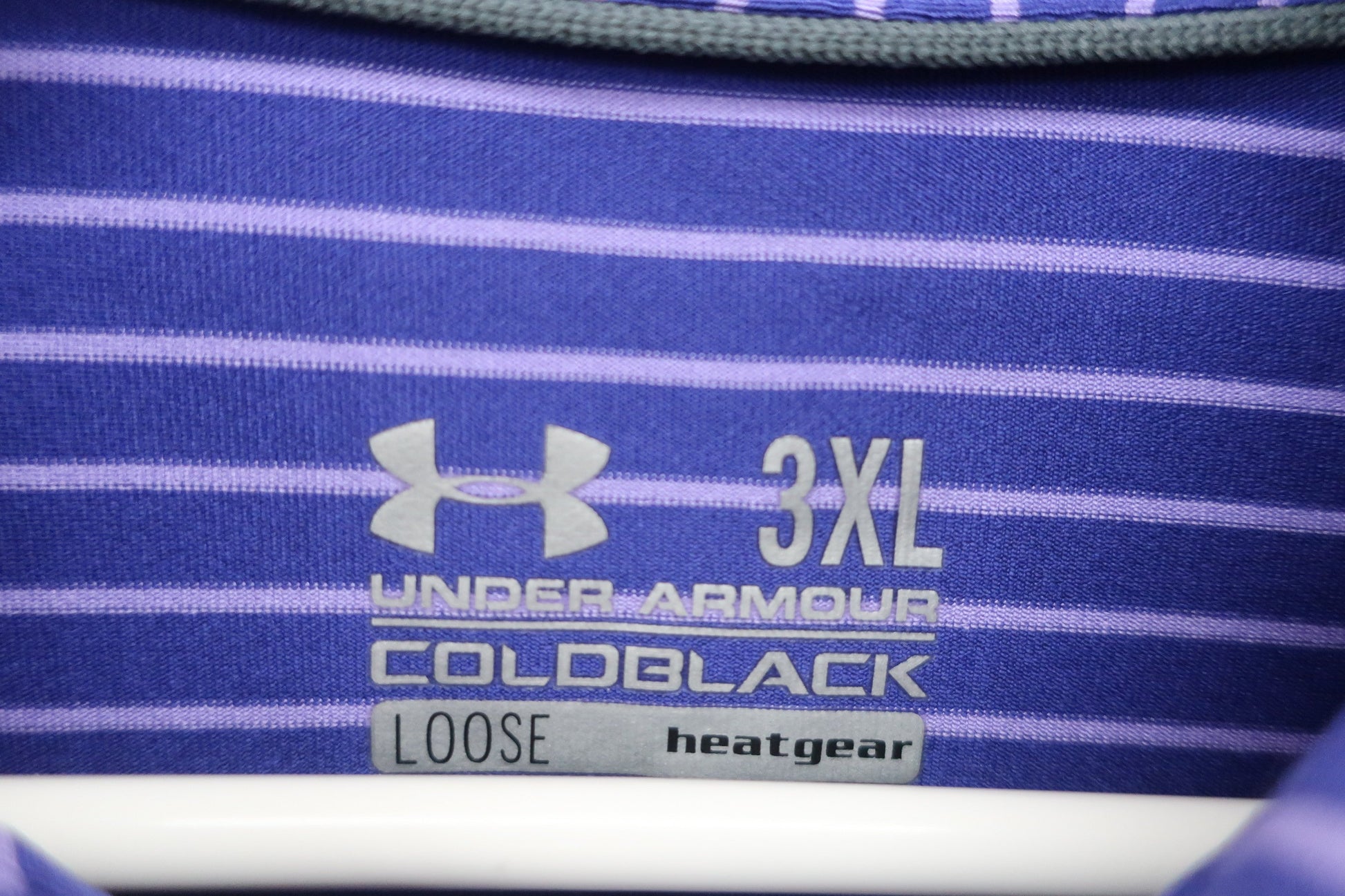 UNDER ARMOUR(アンダーアーマー) ポロシャツ 紫ボーダー メンズ 3XL A-3