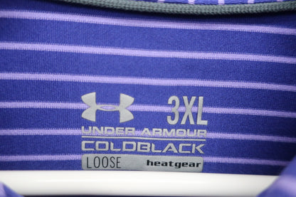 UNDER ARMOUR(アンダーアーマー) ポロシャツ 紫ボーダー メンズ 3XL A-3