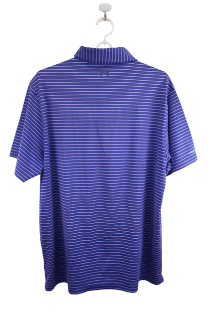 UNDER ARMOUR(アンダーアーマー) ポロシャツ 紫ボーダー メンズ 3XL A-4