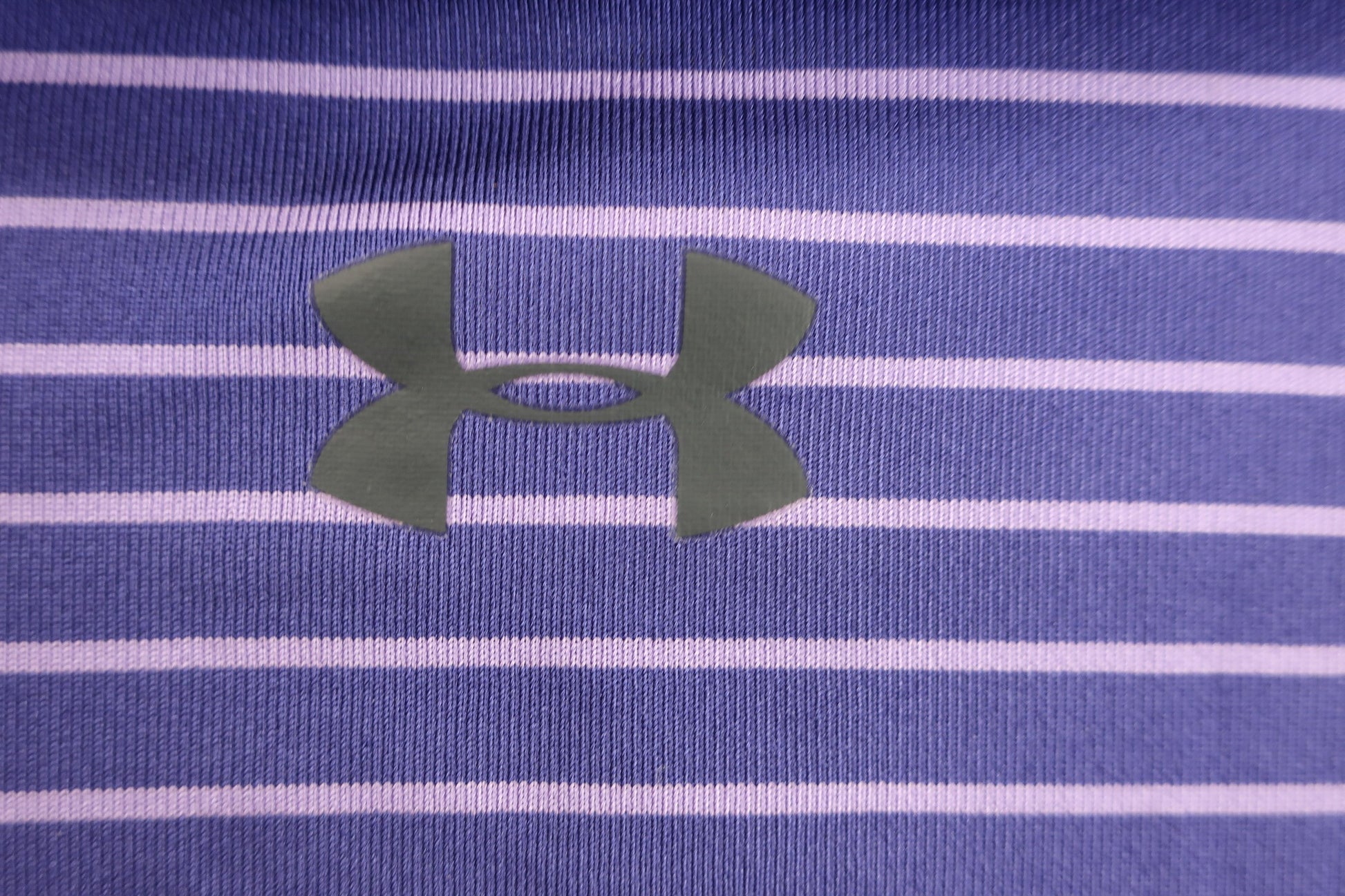 UNDER ARMOUR(アンダーアーマー) ポロシャツ 紫ボーダー メンズ 3XL A-5