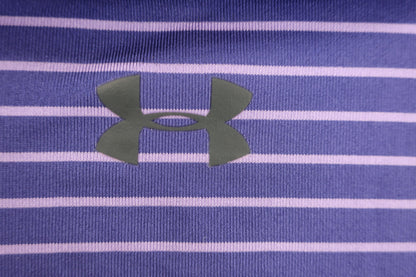 UNDER ARMOUR(アンダーアーマー) ポロシャツ 紫ボーダー メンズ 3XL A-5
