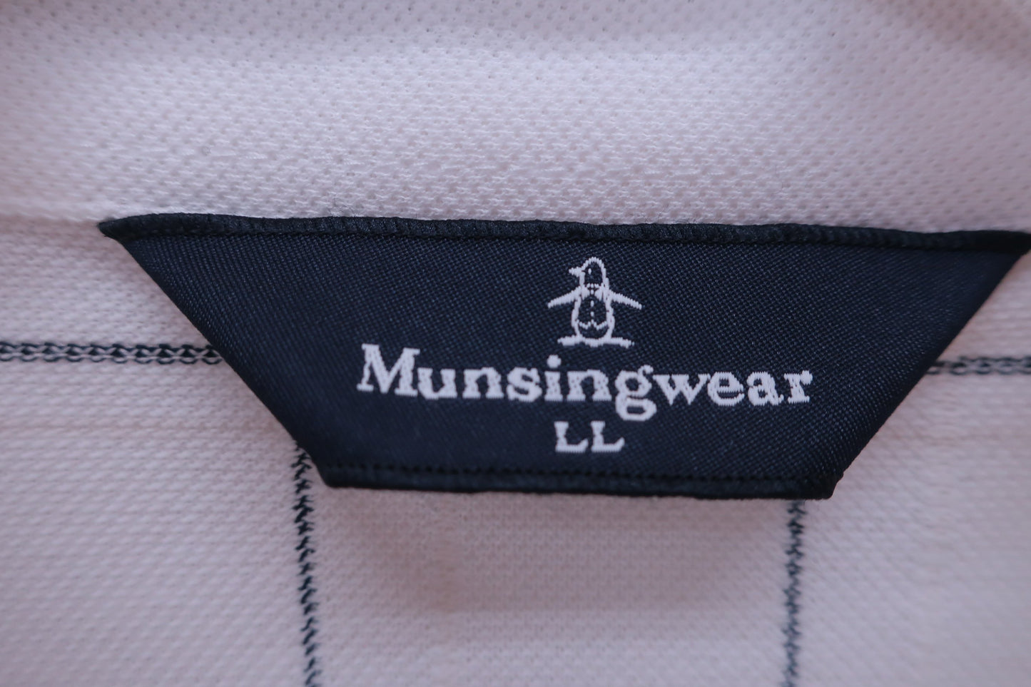 Munsingwear(マンシングウェア) 長袖ポロシャツ 白チェック メンズ LL A-3