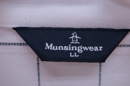 Munsingwear(マンシングウェア) 長袖ポロシャツ 白チェック メンズ LL A-3