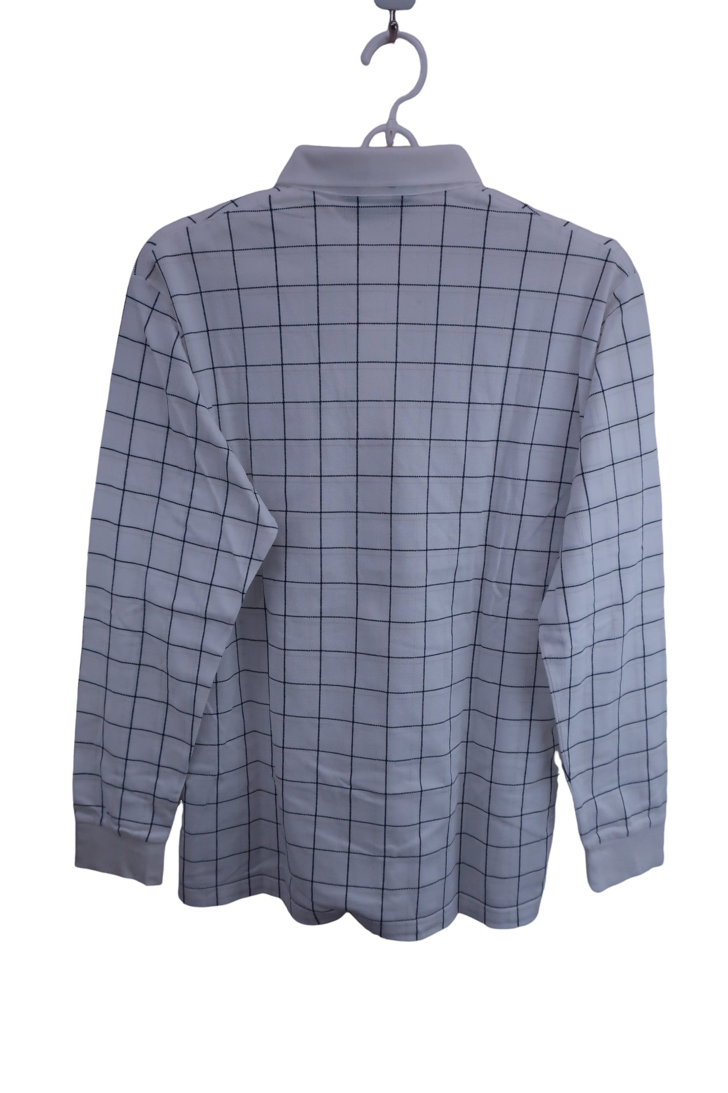 Munsingwear(マンシングウェア) 長袖ポロシャツ 白チェック メンズ LL A-4