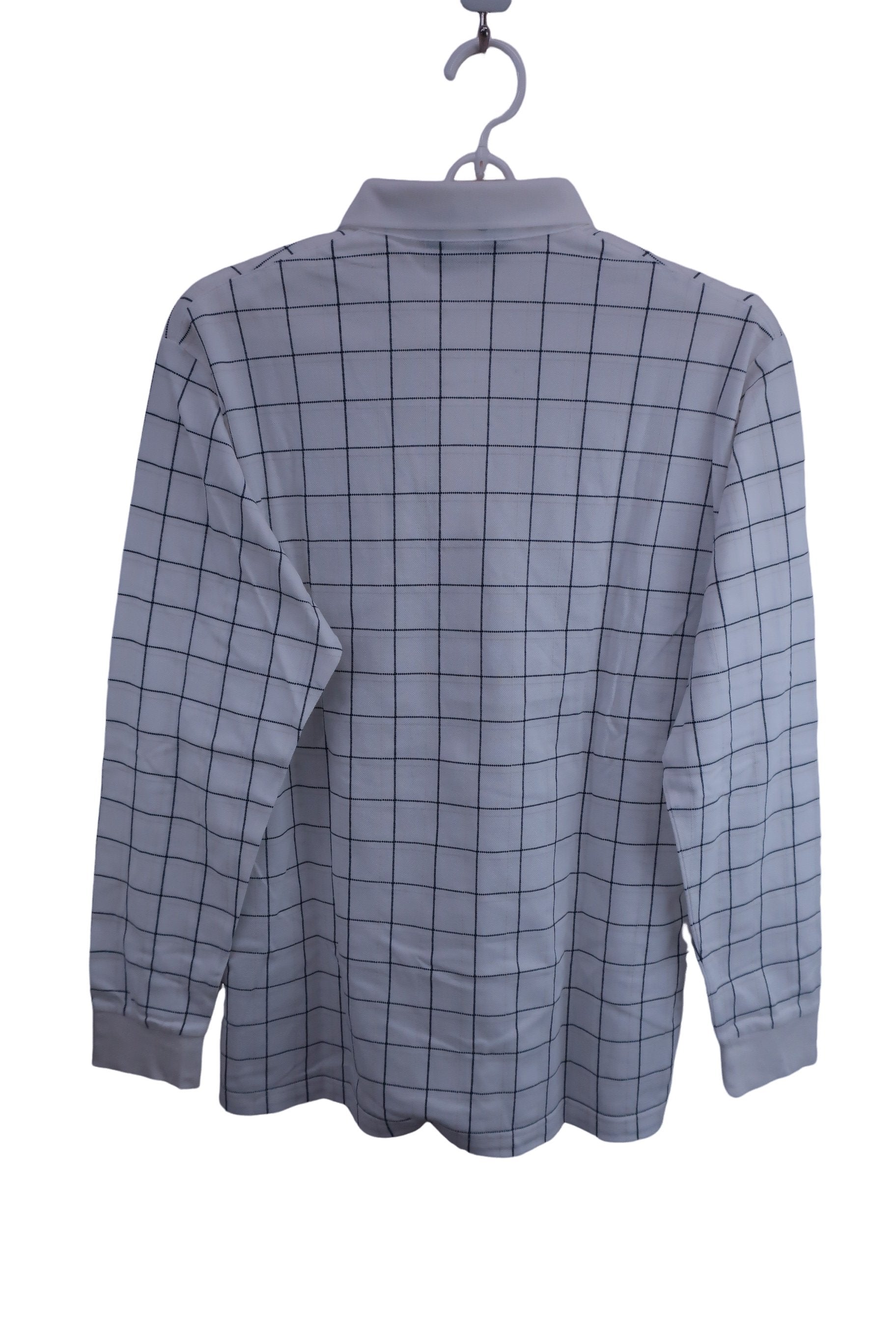 Munsingwear(マンシングウェア) 長袖ポロシャツ 白チェック メンズ LL A-4