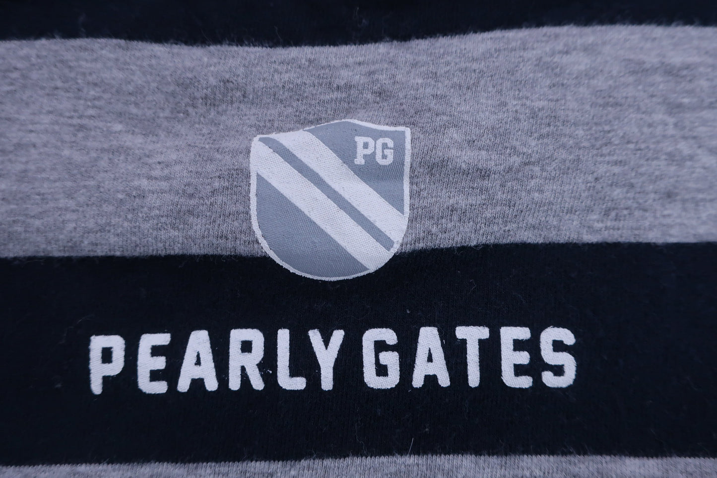 PEARLY GATES(パーリーゲイツ) ハイネックシャツ ネイビーグレーボーダー メンズ 3 053-6166113 B-7