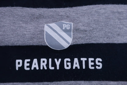 PEARLY GATES(パーリーゲイツ) ハイネックシャツ ネイビーグレーボーダー メンズ 3 053-6166113 B-7