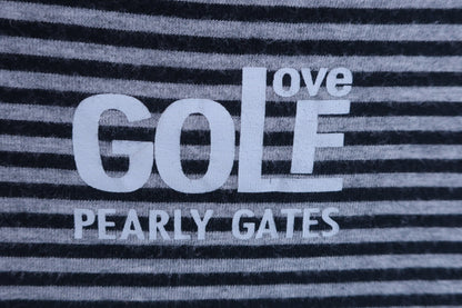 PEARLY GATES(パーリーゲイツ) ハイネックシャツ グレー黒ボーダー レディース 2 055-266151 B-5