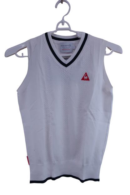 le coq sportif(ルコックスポルティフ) ニットベスト 白 レディース M B-1