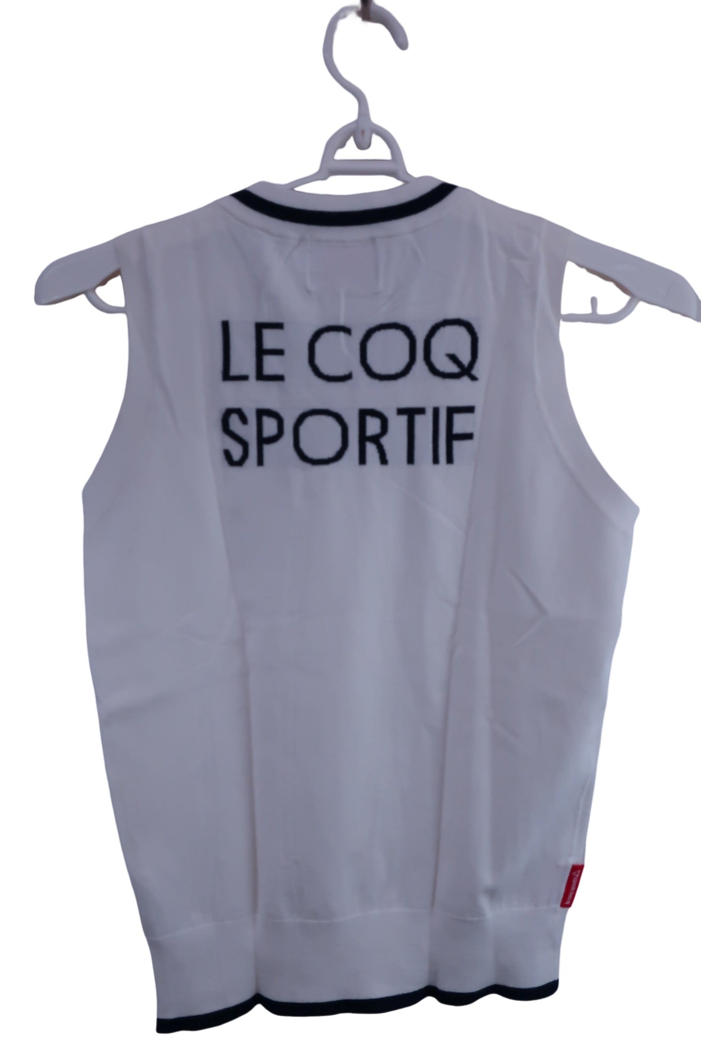 le coq sportif(ルコックスポルティフ) ニットベスト 白 レディース M B-4