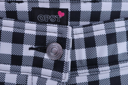 OPST(オプスト) ナイロンパンツ 白黒チェック レディース L B-2