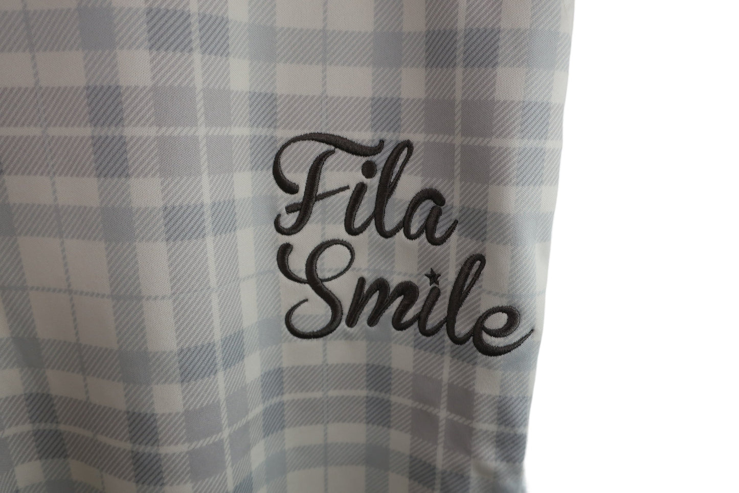 FILA GOLF(フィラゴルフ) ナイロンパンツ 白チェック レディース L A-3