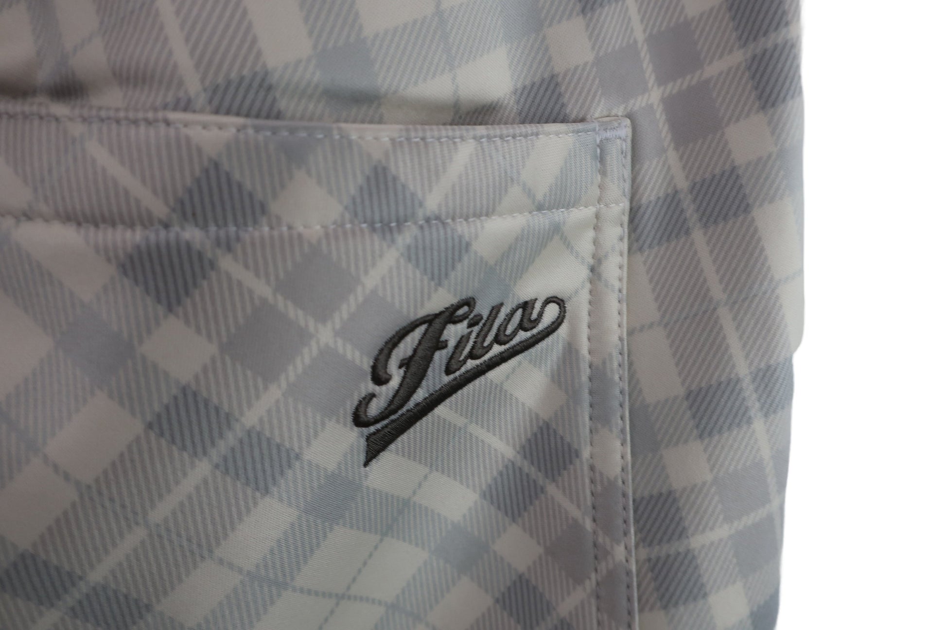 FILA GOLF(フィラゴルフ) ナイロンパンツ 白チェック レディース L A-6