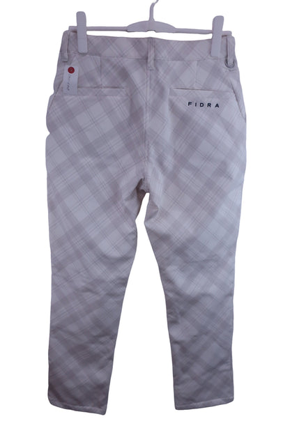 FIDRA(フィドラ) パンツ 白チェック レディース XL A-3