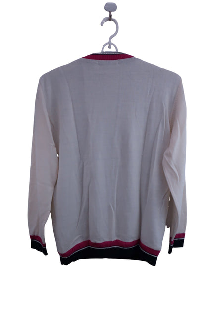 VIVA HEART(ビバハート) ニットスニード 白ネイビーチェック メンズ 52 B-4