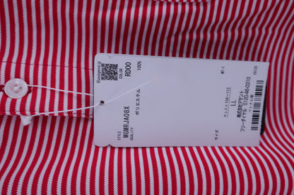 Munsingwear(マンシングウェア) ポロシャツ 赤白ボーダー メンズ LL N-4