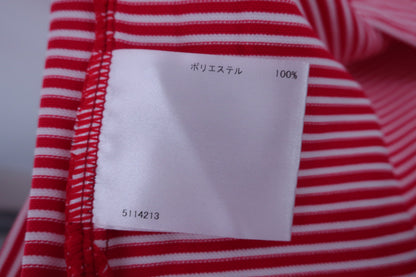 Munsingwear(マンシングウェア) ポロシャツ 赤白ボーダー メンズ LL N-6