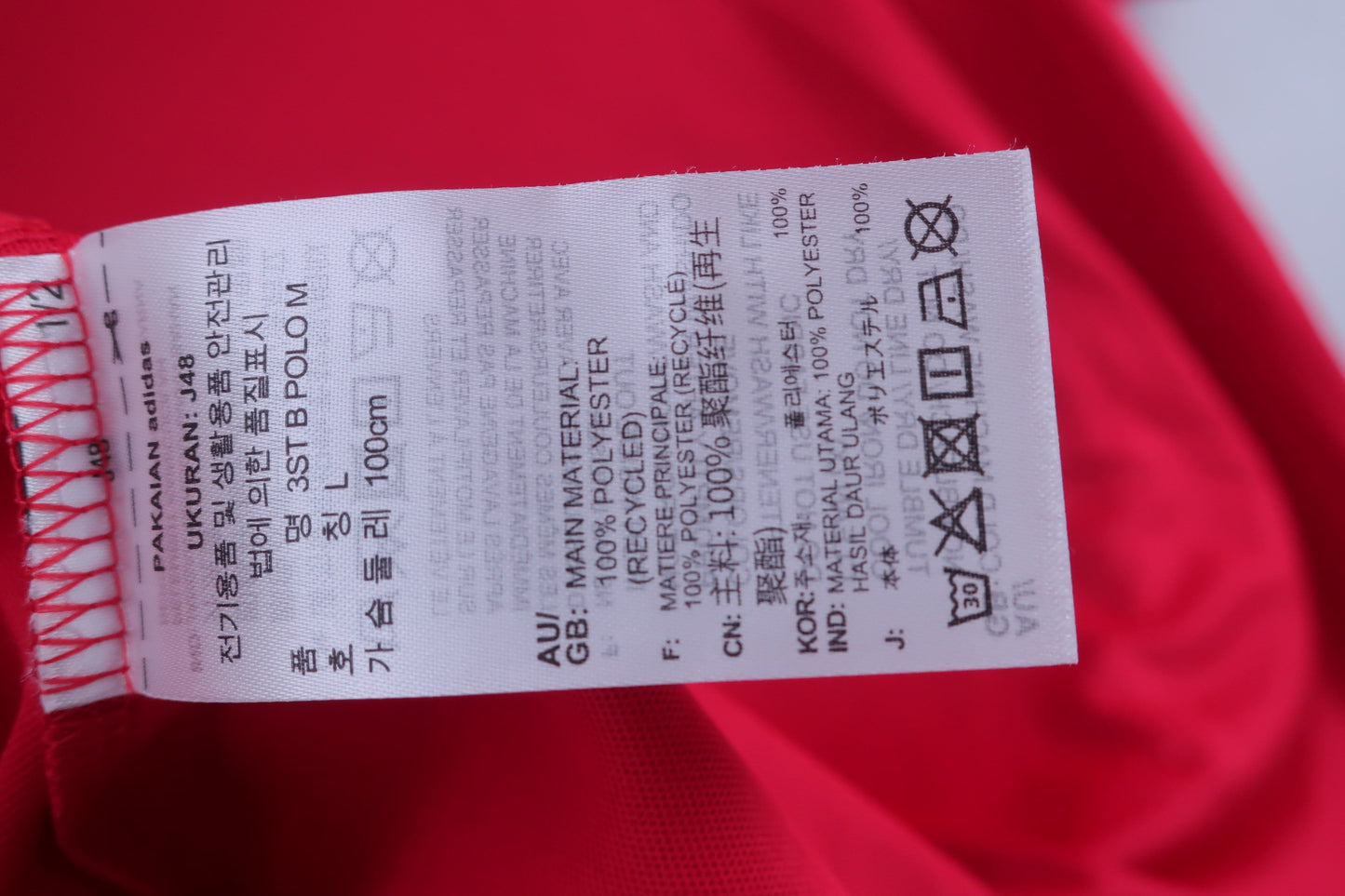 adidas(アディダス) ポロシャツ 赤 メンズ L A-4