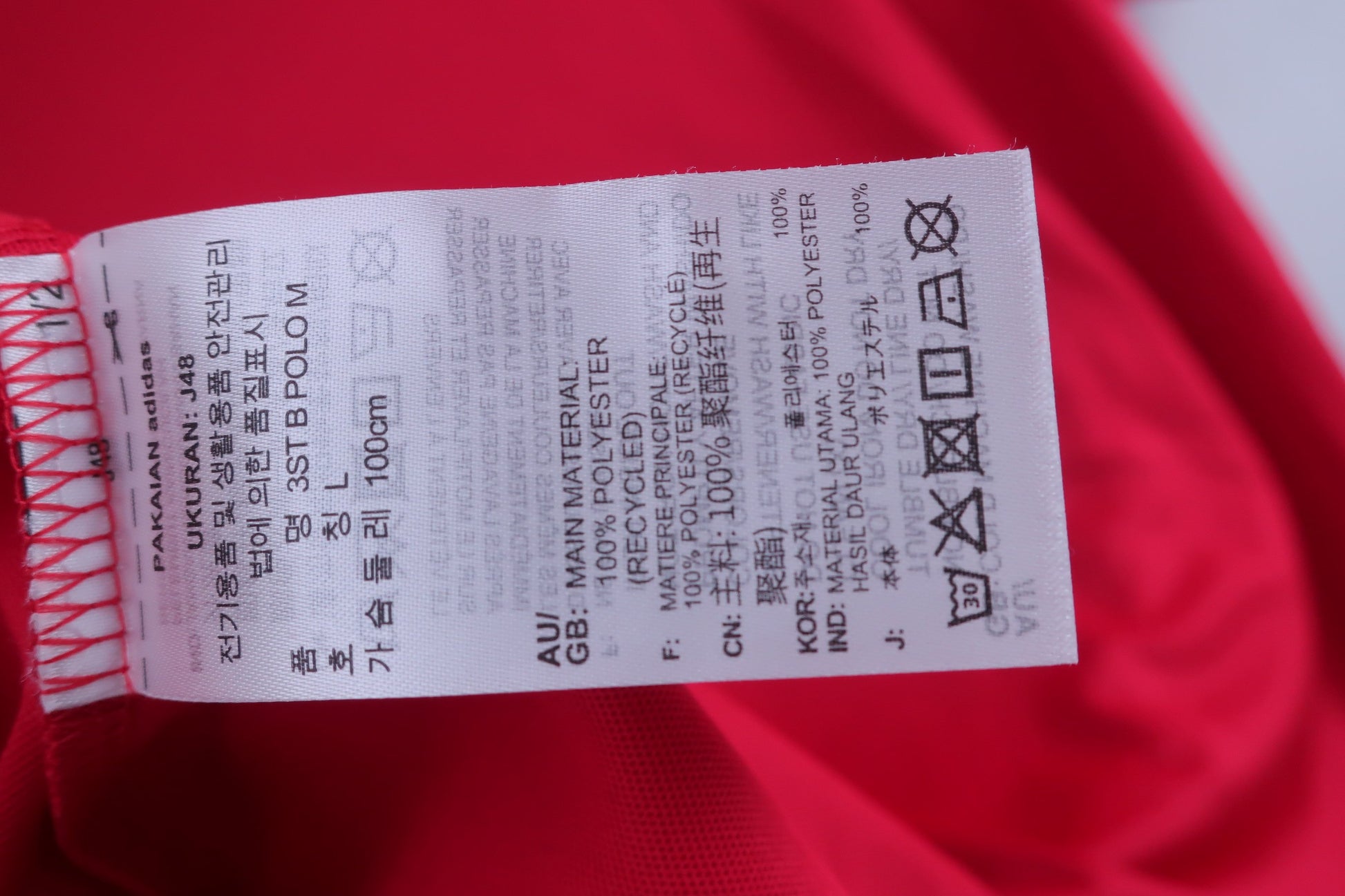 adidas(アディダス) ポロシャツ 赤 メンズ L A-4