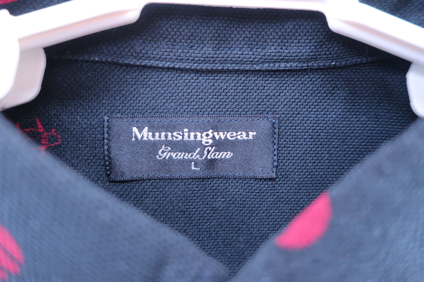 Munsingwear(マンシングウェア) ポロシャツ ネイビー総柄 メンズ L B-2